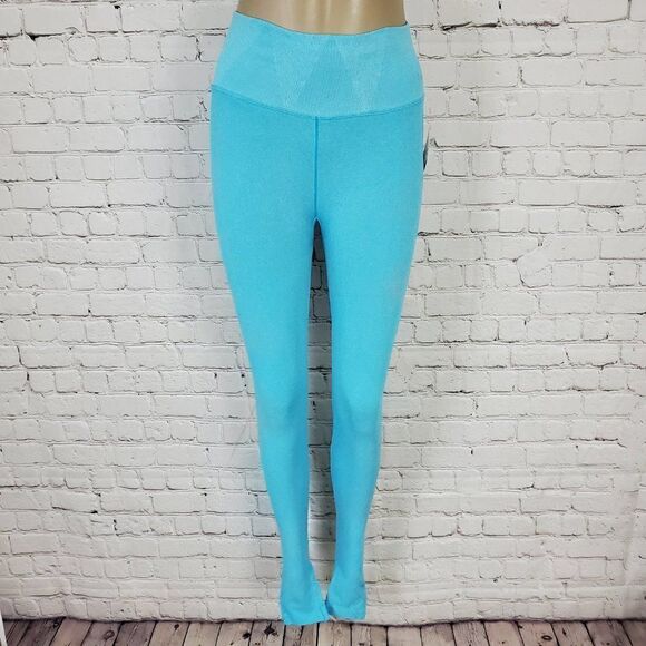 NUX Heather Leggings Blue S NWT - Picture 2 of 6
